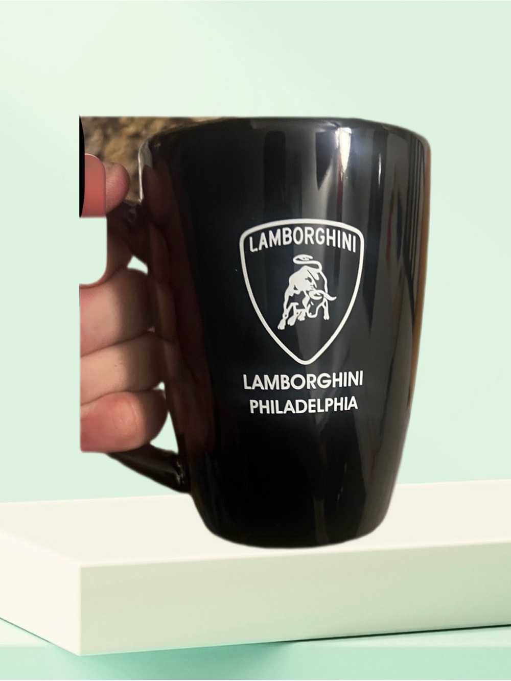 Lamborghini Black Ceramic Mug